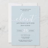Dusty Blue Chic Staff Klantwaardering Evenement Kaart (Voorkant)