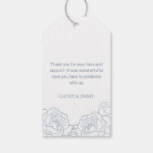 Dusty Blue Chinese Double Happiness Wedding Label Cadeaulabel (Achterkant)