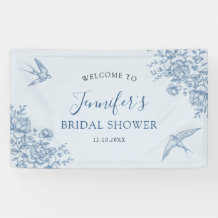 Dusty Blue Chinoiserie Baby shower grote banner