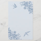 Dusty Blue Chinoiserie Baby shower mama of papa (Achterkant)