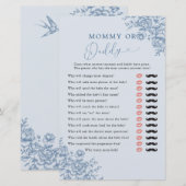 Dusty Blue Chinoiserie Baby shower mama of papa (Voorkant / Achterkant)