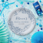Dusty Blue Chinoiserie Baby shower Papier Bord (Feest)