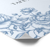 Dusty Blue Chinoiserie Baby's zijn Sweet Sign Poster (Hoek)