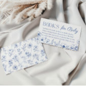 Dusty Blue Chinoiserie Boeken voor Baby Informatiekaartje