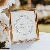 Dusty Blue  Chinoiserie Favors Poster