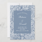 Dusty Blue Chinoiserie Floral Rehearsal Dinner Kaart (Voorkant)