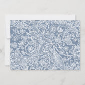 Dusty Blue Chinoiserie Floral Rehearsal Dinner Kaart (Achterkant)