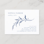 Dusty Blue Chinoiserie Floral Visitekaartje (Achterkant)