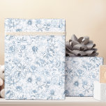 Dusty Blue Chinoiserie Floral Wrapping Paper Cadeaupapier<br><div class="desc">Wikkel uw geschenken met tijdloze elegantie met behulp van dit stoffige blauwe chinoiserie bloemeninpakpapier. Dit ontwerp is geïnspireerd op klassieke toiletpatronen en heeft delicate handgetekende bloemen in zacht blauw en wit - ideaal voor baby showers, verjaardagen en andere speciale gelegenheden. De sierlijke look maakt het ideaal voor cadeaus voor baby-jongens,...</div>