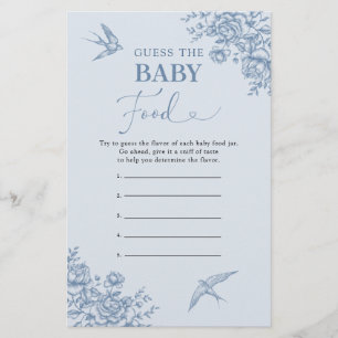 Dusty Blue Chinoiserie Guess Baby Food spel