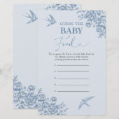Dusty Blue Chinoiserie Guess Baby Food spel (Voorkant / Achterkant)