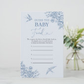 Dusty Blue Chinoiserie Guess Baby Food spel (Staand voorkant)