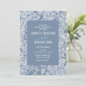 Dusty Blue Chinoiserie Kaart (Staand voorkant)