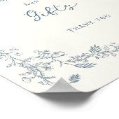 Dusty Blue Chinoiserie Kaarten & Geschenken Poster (Hoek)