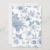 Dusty blue Chinoiserie new chapter baby shower Kaart (Achterkant)
