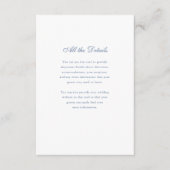 Dusty Blue Chinoiserie Pattern | Trouwdetails Informatiekaartje (Voorkant)