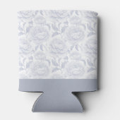 Dusty Blue Chinoiserie Peonies Monogram Wedding Blikjeskoeler (Achterkant)
