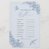 Dusty Blue Chinoiserie Raad dat de prijs klopt (Voorkant / Achterkant)