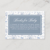Dusty Blue Chinoiserie Teddy Bears Baby shower Informatiekaartje (Voorkant)