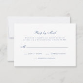 Dusty Blue Chinoiserie | Traditionele en QR-code RSVP Kaartje (Achterkant)