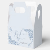 Dusty Blue Chinoiserie Vrijgezellenfeest Favor Box Bedankdoosjes (Geopend)