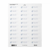 Dusty Blue Chinoiserie Wedding | Retouradres Etiket (Full Sheet)