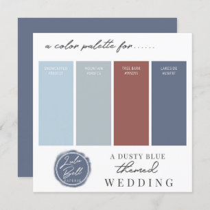 Dusty Blue Cinnamon & Navy Color Palette Kaart
