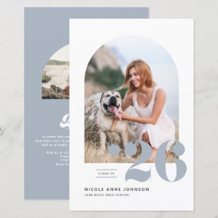 Dusty Blue Class of 2025 Arch Photo Afstuderen