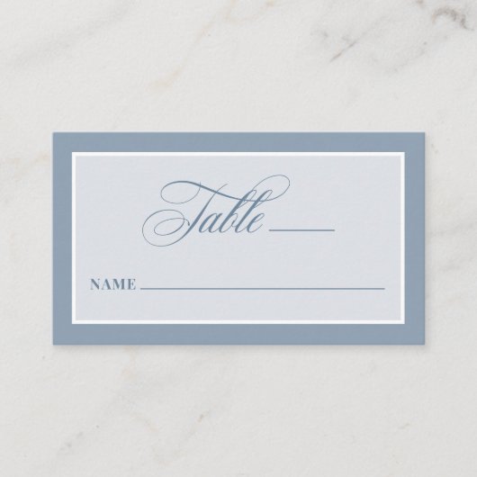 Dusty Blue | Classic and Luxe Wedding Flat Plaatskaartje (Voorkant)
