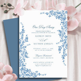 Dusty Blue Classic  Floral op een dag afstand Kaart