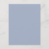 Dusty Blue Classic French Floral Wedding Details Informatiekaartje (Achterkant)