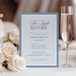 Dusty Blue | Classic Luxe Elegant Rehearsal Dinner Kaart