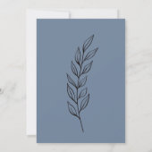 Dusty Blue Classic minimalist Modern Boho Wedding Kaart (Achterkant)