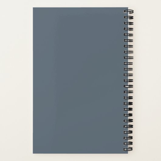 Dusty Blue Classic Monogram Notitieboek (Achterkant)