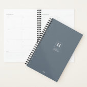 Dusty Blue Classic Monogram Persoonlijk Wekelijks Planner (Display)