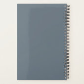Dusty Blue Classic Monogram Persoonlijk Wekelijks Planner (Achterkant)