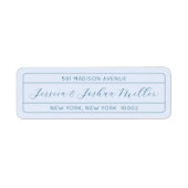 Dusty Blue Classic Return Address Label (Voorkant)
