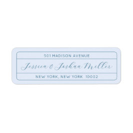 Dusty Blue Classic Return Address Label