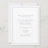 Dusty Blue Classic Script Post Bruiloft Brunch Kaart (Voorkant)