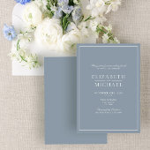 Dusty Blue Classic Script Post Bruiloft Brunch Kaart