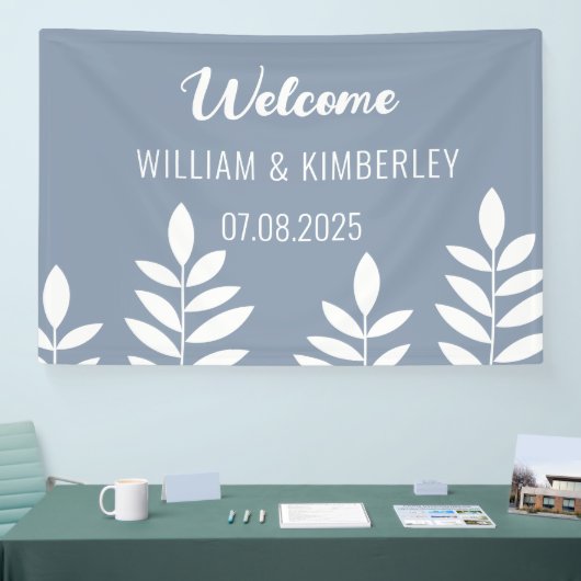 Dusty Blue Classic Simple Modern Wedding Spandoek (Beurs)