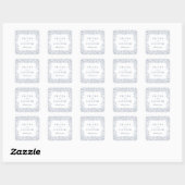 Dusty Blue   Classic Wedding Favoriet Vierkante Sticker (Vel)