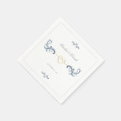 Dusty Blue Classic Wedding Servet (Hoek)