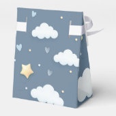 Dusty Blue Cloud Thema Baby shower Favor Box Bedankdoosjes (Achterkant)