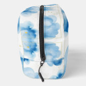 Dusty Blue Clouds Sprinkled Gold Frame Mäppchen Toilettasje (Rechts)