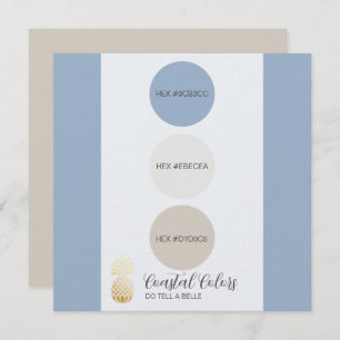 Dusty Blue Coastal Color Palet Kaart