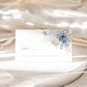 Dusty Blue Coastal Shell Wedding Place Card Plaatskaartje