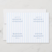 Dusty Blue Coastal Wedding Name Place Card DIY Kaart (Voorkant)