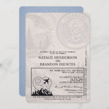 Dusty Blue Colorado Passport Wedding
