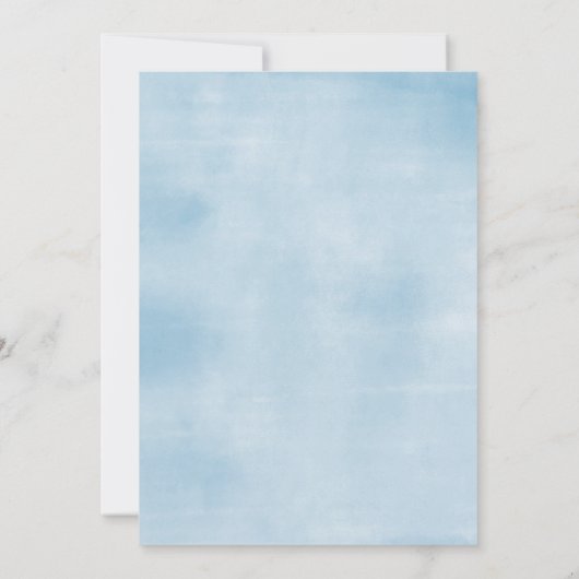 Dusty Blue Coquette Autumn Pumpkin Baby shower Kaart (Achterkant)